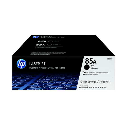 HP 85A CE285D Original Black Toner Cartridge 2 PACK