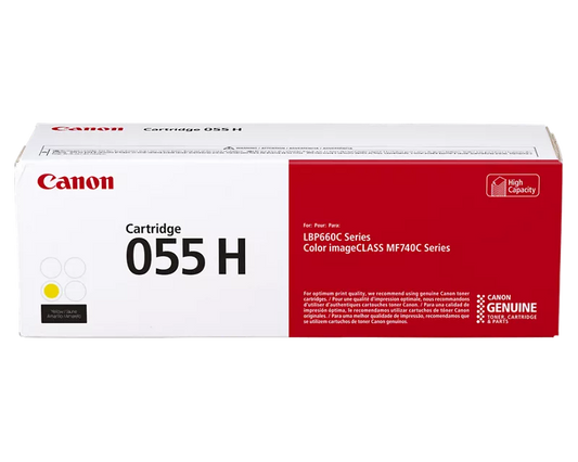 Canon 055H Original Yellow Toner Cartridge (3017C001) High Yield