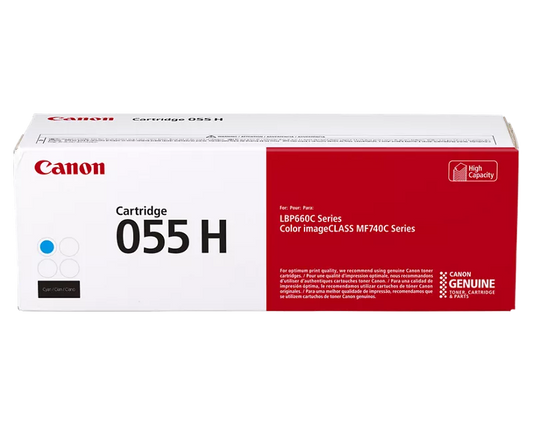 Canon 055H Original Cyan Toner Cartridge (3019C001) High Yield