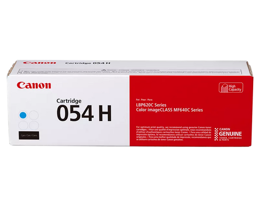 Canon 054H Original Cyan Toner Cartridge (3027C001) High Yield