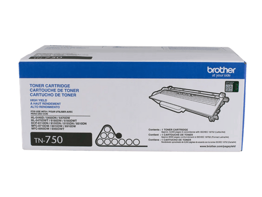 Brother TN750 Original Black Toner Cartridge High Yield