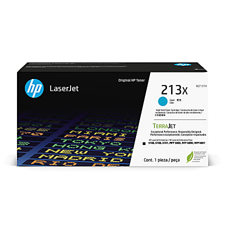 HP 213X W2131X Original Cyan Toner Cartridge High Yield
