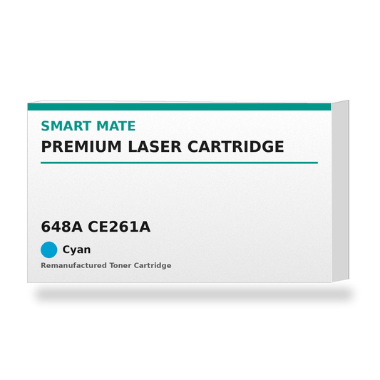 Smart Mate HP 648A CE261A Remanufactured Cyan Toner Cartridge