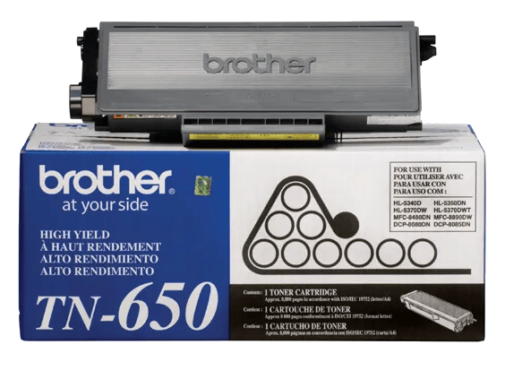 Brother TN650 Original Black Toner Cartridge High Yield