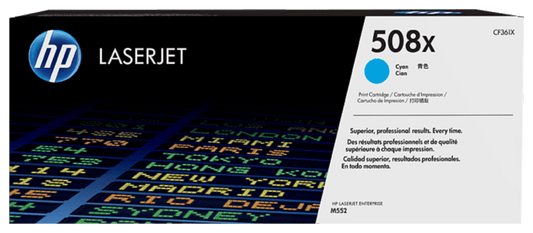 HP 508X CF361X Original Cyan Toner Cartridge High Yield
