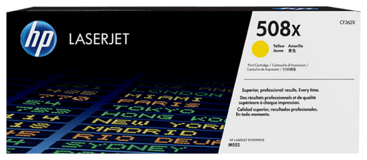 HP 508X CF362X Original Yellow Toner Cartridge High Yield