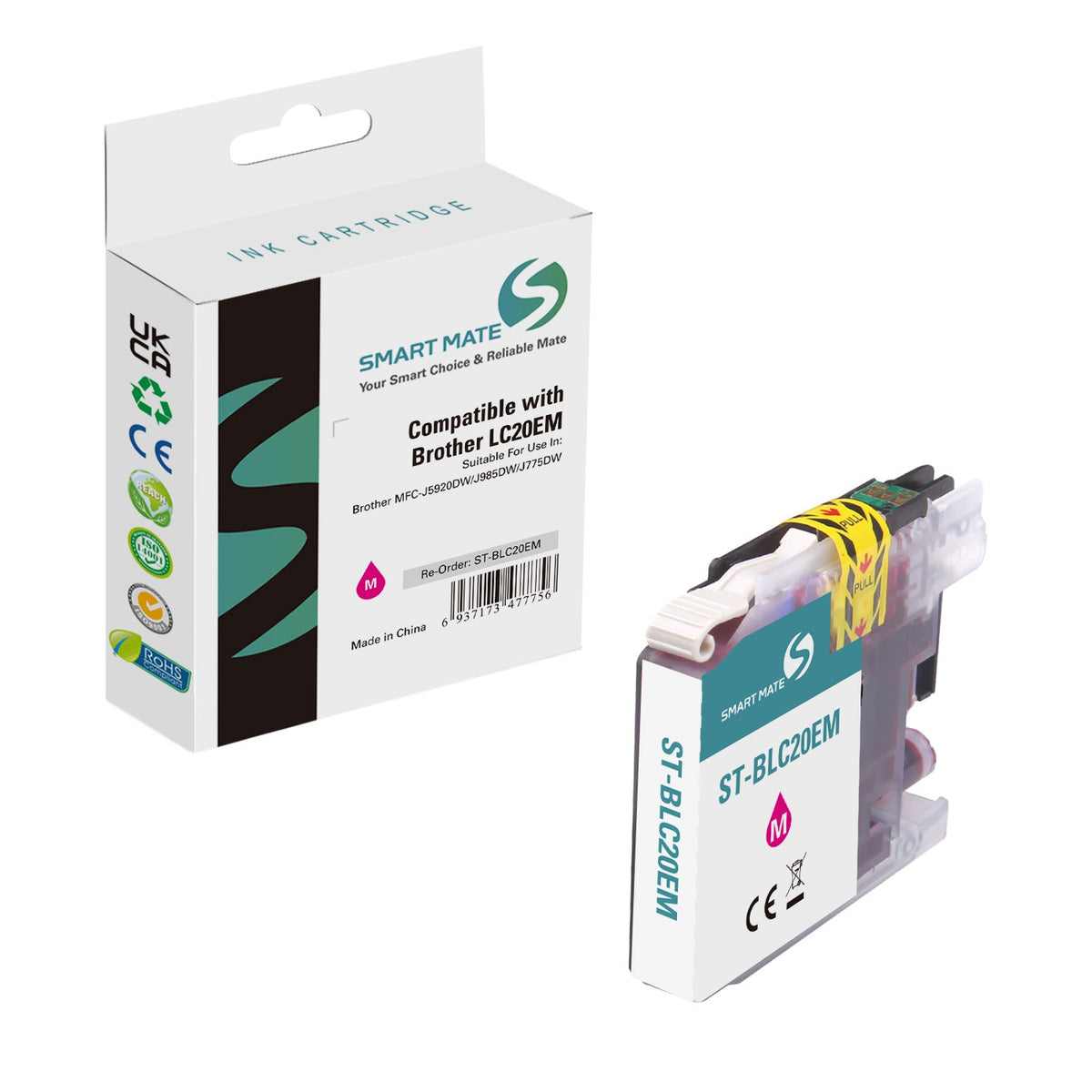 Smart Mate Compatible Brother LC20E Magenta Ink Cartridge