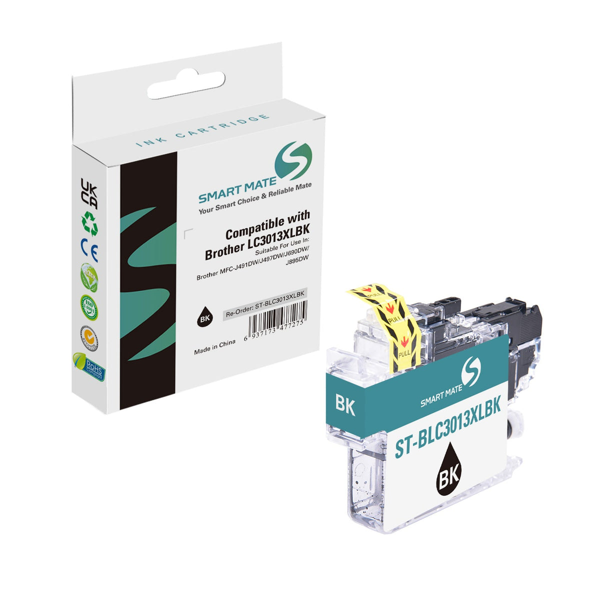 Smart Mate Compatible Brother LC3013XL Black Ink Cartridge High Yield