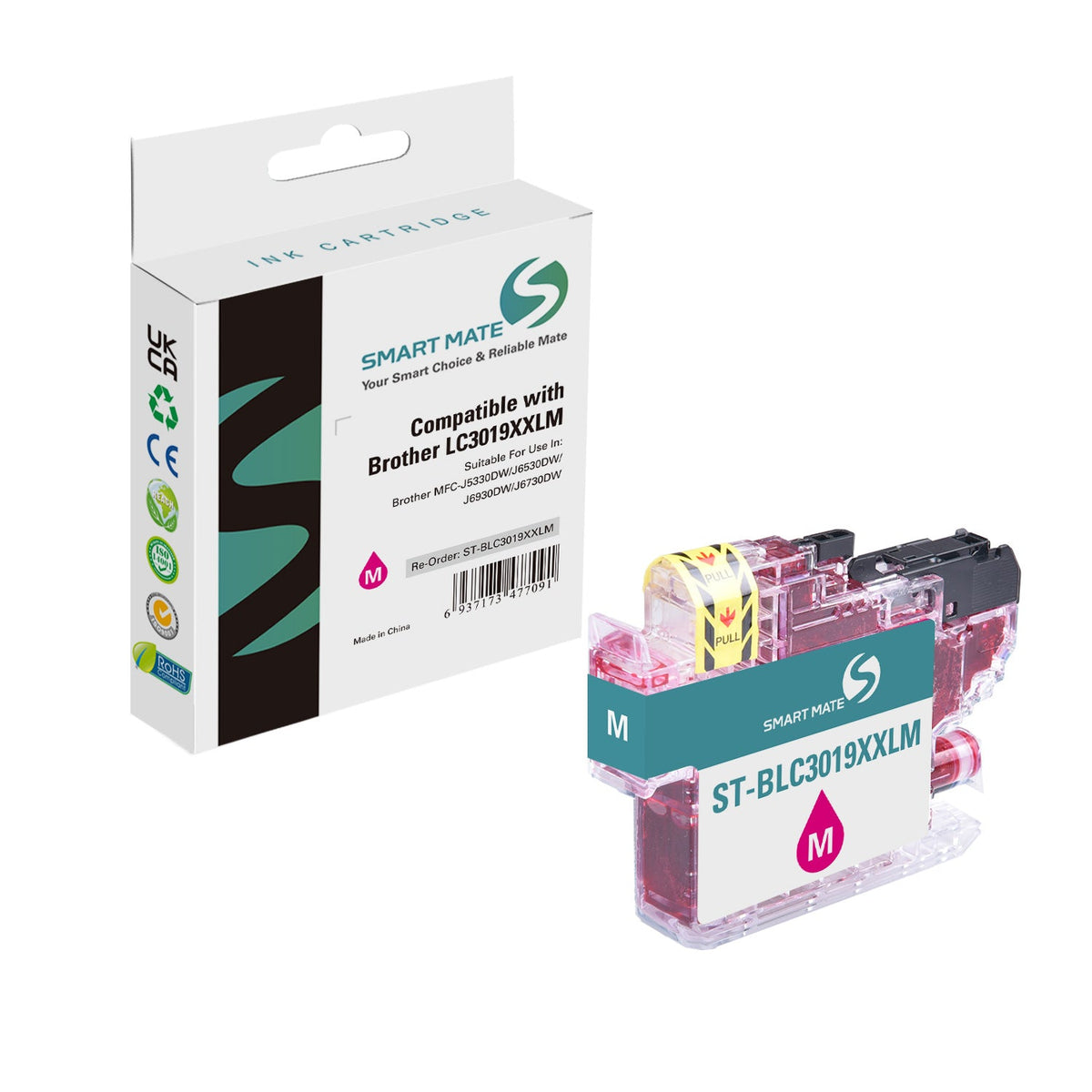 Smart Mate Compatible Brother LC3019XXL Magenta Ink Cartridge Extra High Yield