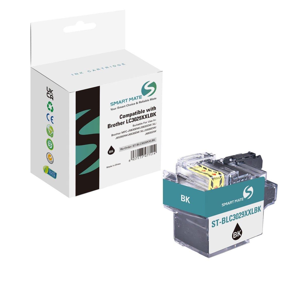 Smart Mate Compatible Brother LC3029XXL Black Ink Cartridge Extra High Yield