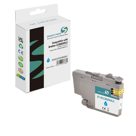 Smart Mate Compatible Brother LC3035XXL Cyan Ink Cartridge Extra High Yield
