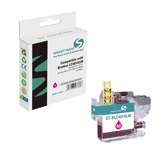 Smart Mate Compatible Brother LC401XL Magenta Ink Cartridge High Yield