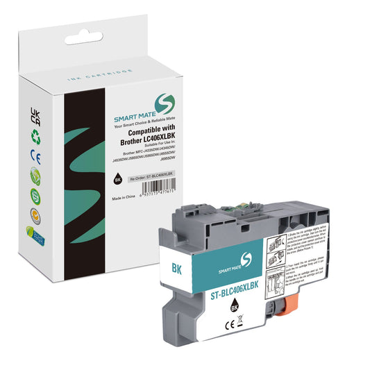 Smart Mate Compatible Brother LC406XL Black Ink Cartridge High Yield