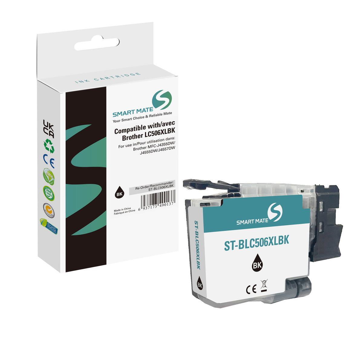 Smart Mate Compatible Brother LC506XL Black Ink Cartridge High Yield