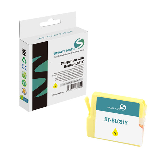 Smart Mate Compatible Brother LC51 Yellow Ink Cartridge