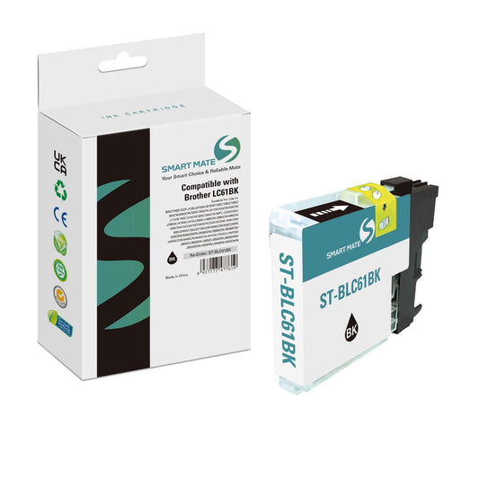 Smart Mate Compatible Brother LC61 Black Ink Cartridge
