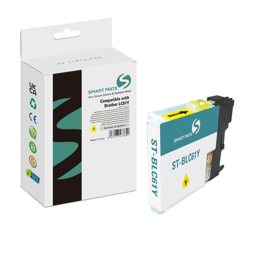 Smart Mate Compatible Brother LC61 Yellow Ink Cartridge