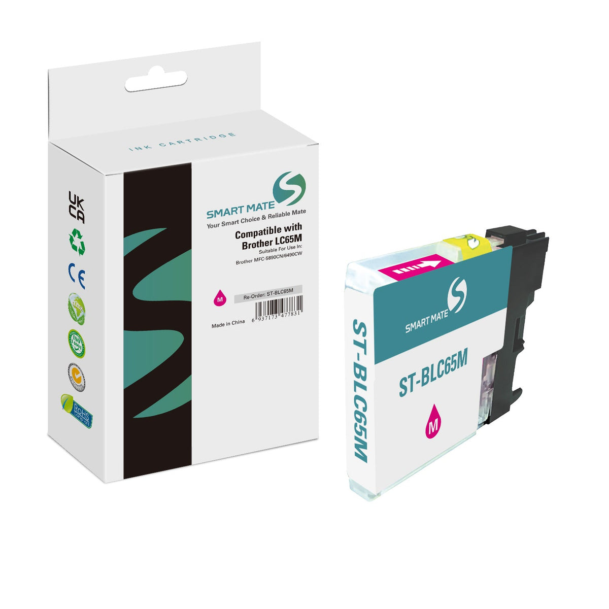 Smart Mate Compatible Brother LC65 Magenta Ink Cartridge