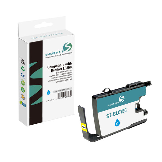 Smart Mate Compatible Brother LC75 Cyan Ink Cartridge