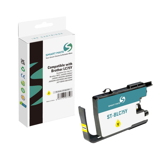 Smart Mate Compatible Brother LC75 Yellow Ink Cartridge