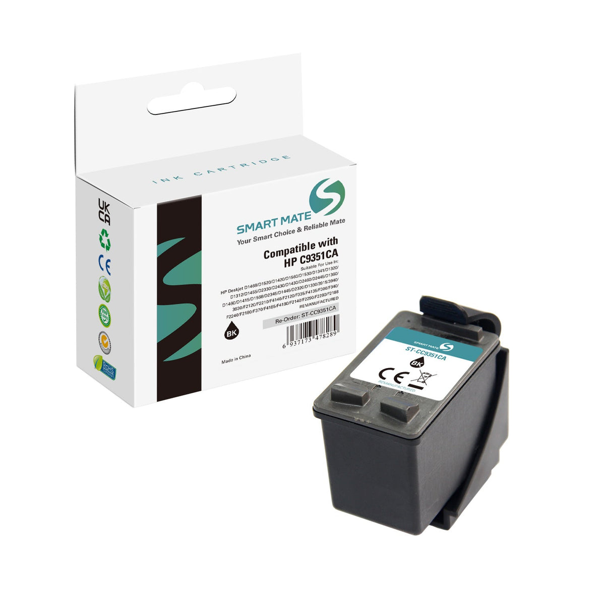 Smart Mate Compatible HP 21 C9351AN Black Ink Cartridge
