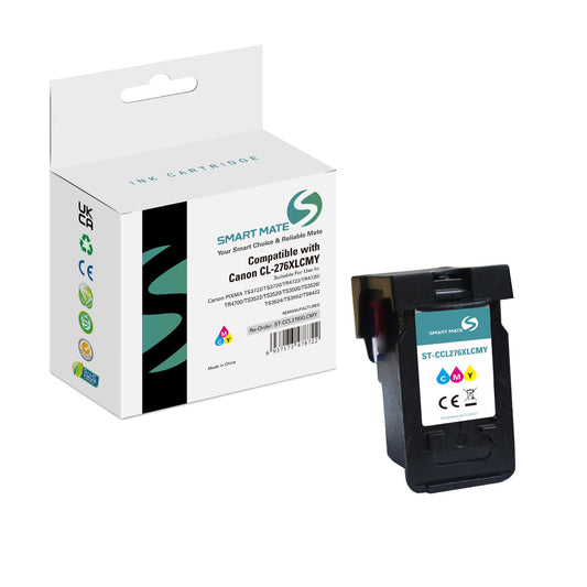 Smart Mate Compatible Canon CL276XL Tri-Color Ink Cartridge High Yield (4987C001)