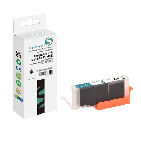 Smart Mate Compatible Canon CLI251XL Black Ink Cartridge High Yield (6448B001)