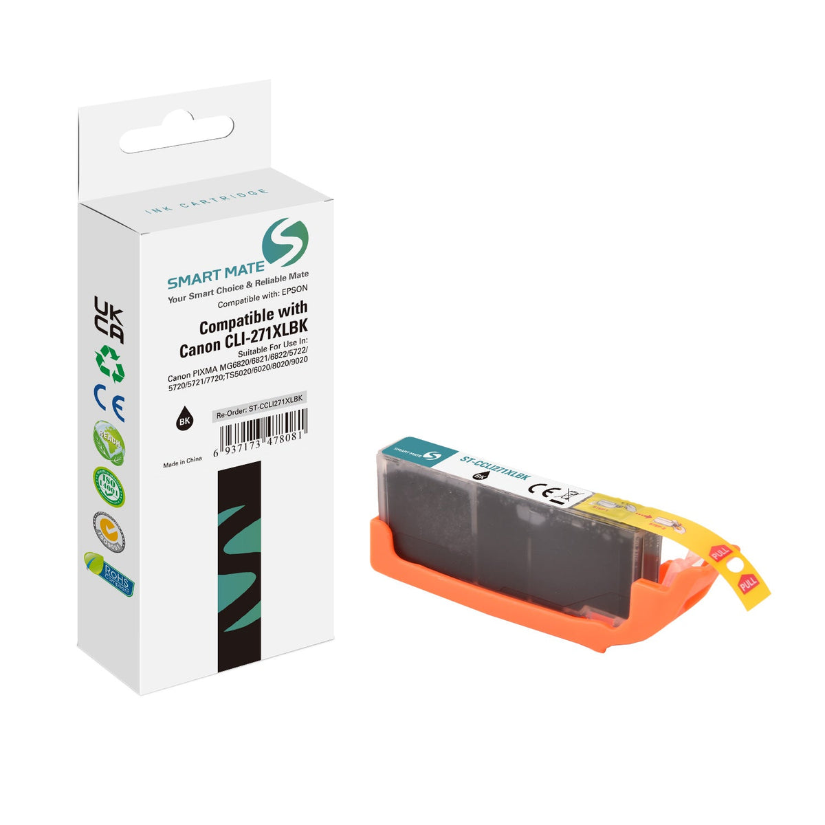Smart Mate Compatible Canon CLI271XL Black Ink Cartridge High Yield (0336C001)