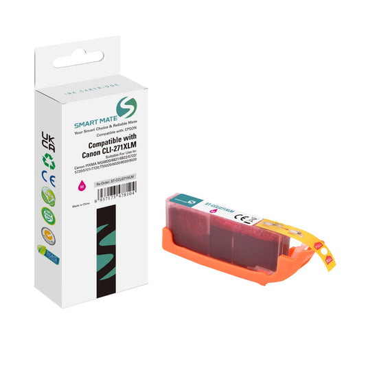 Smart Mate Compatible Canon CLI271XL Magenta Ink Cartridge High Yield (0338C001)