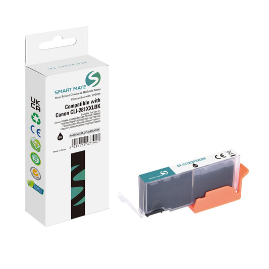 Smart Mate Compatible Canon CLI281XXL Black Ink Cartridge Extra High Yield (1983C001)