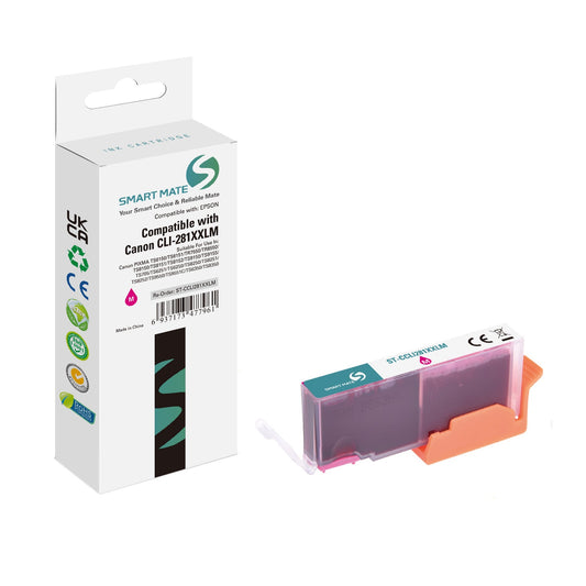 Smart Mate Compatible Canon CLI281XXL Magenta Ink Cartridge Extra High Yield (1981C001)
