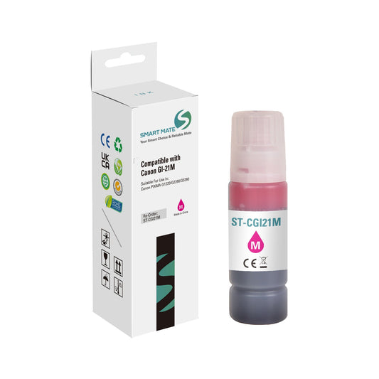 Smart Mate Compatible Canon GI21 Magenta Ink Cartridge (4538C001)