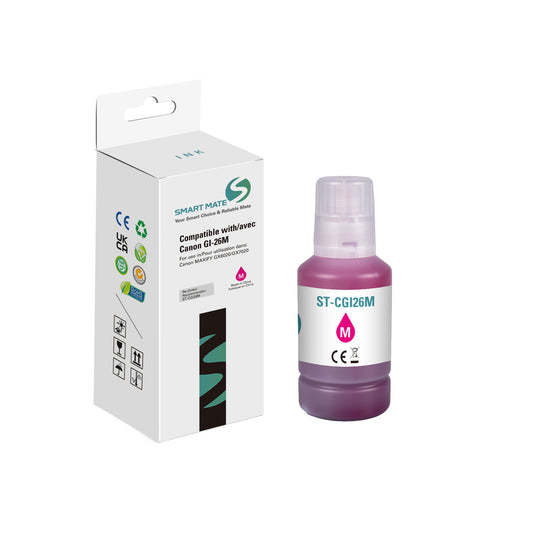 Smart Mate Compatible Canon GI26 Magenta Ink Cartridge (4422C001)