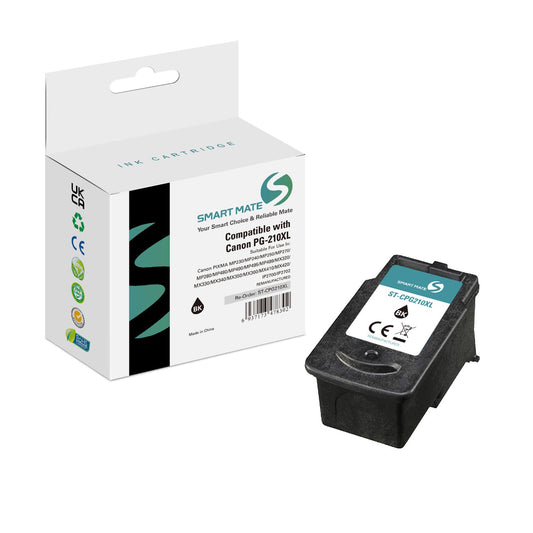 Smart Mate Compatible Canon PG210XL Black Ink Cartridge High Yield (2973B001)