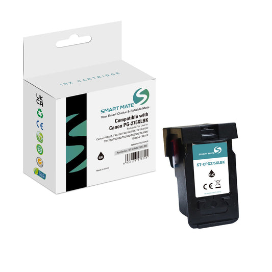 Smart Mate Compatible Canon PG275XL Black Ink Cartridge High Yield (4981C001)