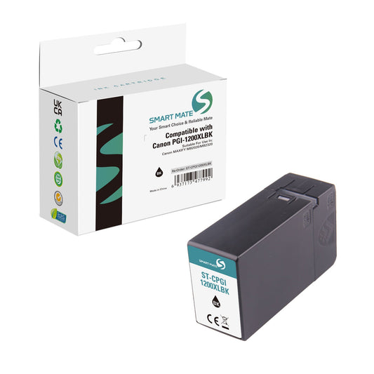 Smart Mate Compatible Canon PGI1200XL Black Ink Cartridge High Yield (9183B001)