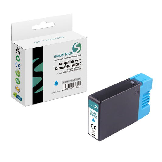Smart Mate Compatible Canon PGI1200XL Cyan Ink Cartridge High Yield (9196B001)
