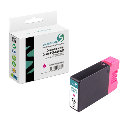 Smart Mate Compatible Canon PGI1200XL Magenta Ink Cartridge High Yield (9197B001)