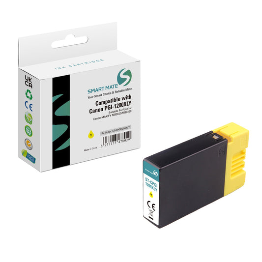Smart Mate Compatible Canon PGI1200XL Yellow Ink Cartridge High Yield (9198B001)