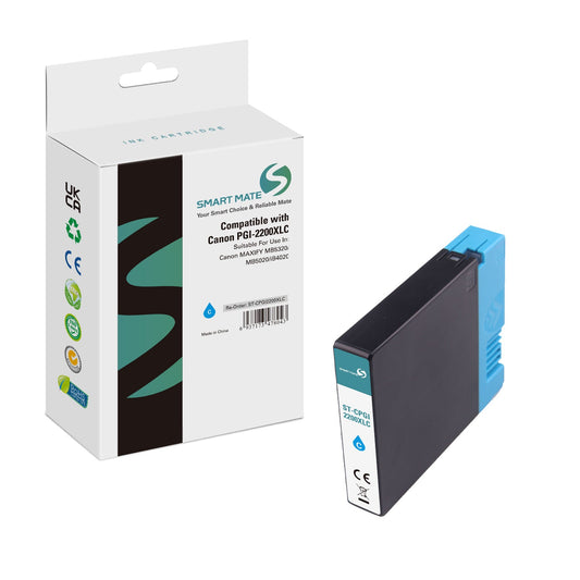 Smart Mate Compatible Canon PGI2200XL Cyan Ink Cartridge High Yield (9268B001)