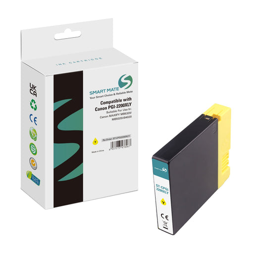 Smart Mate Compatible Canon PGI2200XL Yellow Ink Cartridge High Yield (9270B001)