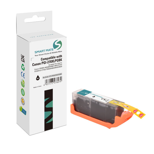 Smart Mate Compatible Canon PGI270XL Black Ink Cartridge High Yield (0319C001)