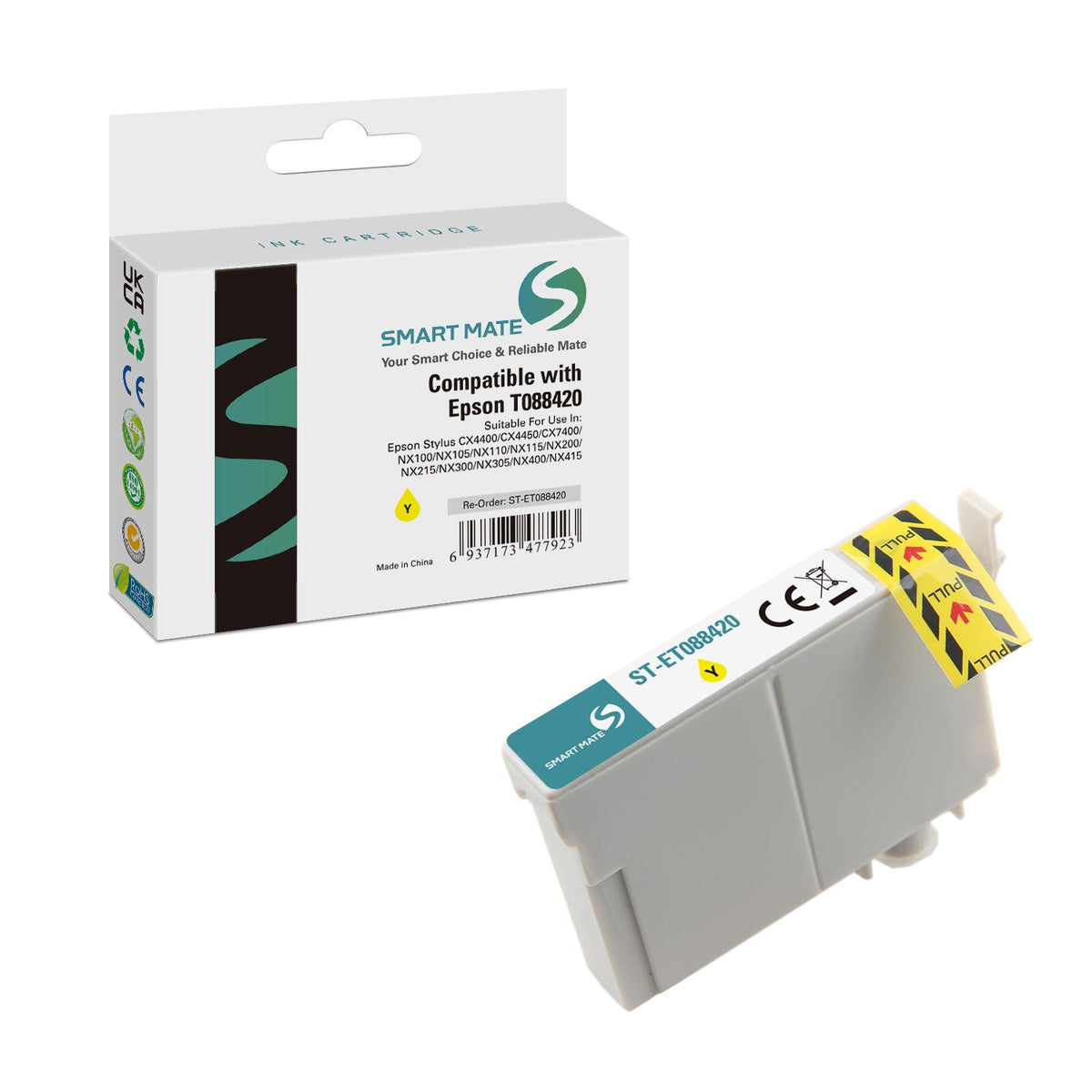 Smart Mate Compatible Epson T0884 Yellow Ink Cartridge (T088420)