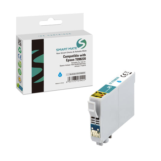 Smart Mate Compatible Epson T0982 Cyan Ink Cartridge (T098220)