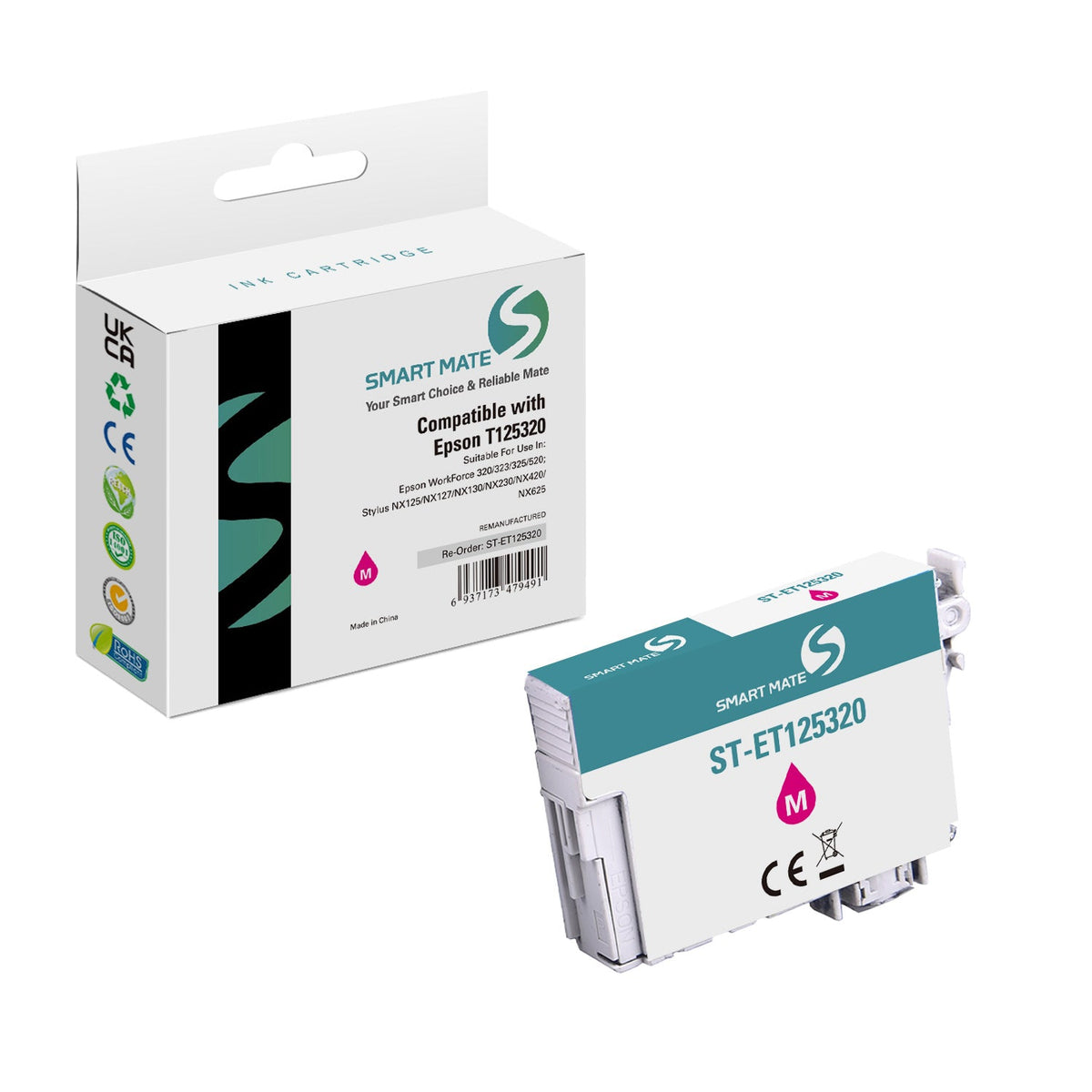 Smart Mate Compatible Epson T1253 Magenta Ink Cartridge (T125320)