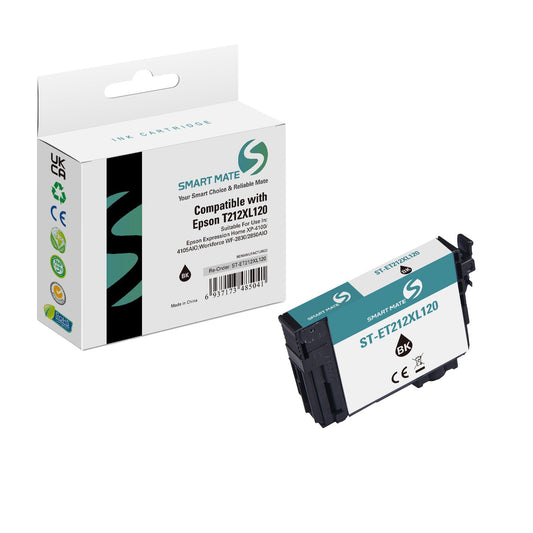 Smart Mate Compatible Epson T212XL Black Ink Cartridge High Yield (T212XL120-S)