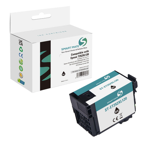 Smart Mate Compatible Epson T252XL Black Ink Cartridge High Yield (T252XL120-S)