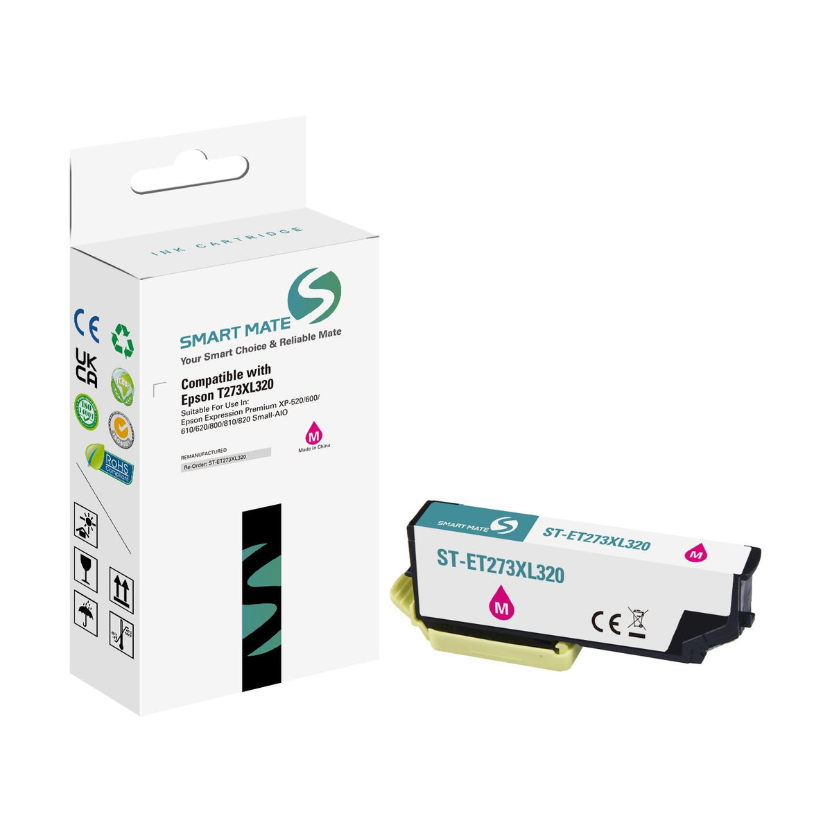 Smart Mate Compatible Epson T273XL Magenta Ink Cartridge High Yield (T273XL320S)