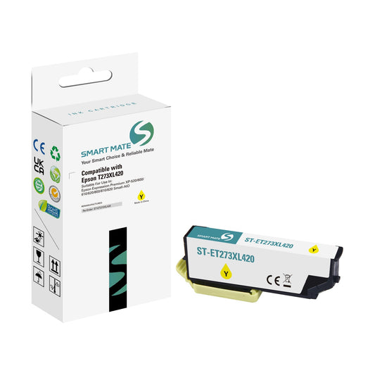 Smart Mate Compatible Epson T273XL Yellow Ink Cartridge High Yield (T273XL420-S)