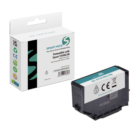Smart Mate Compatible Epson T314XL Gray Ink Cartridge High Yield (T314XL720-S)